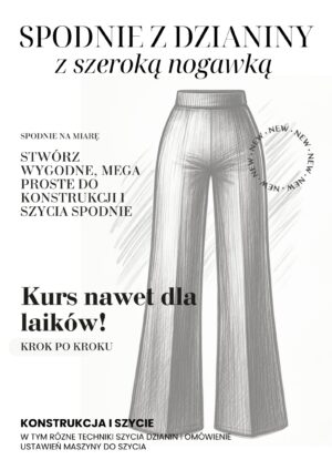 Spodnie z dzianiny z szeroką nogawką