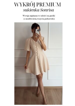 Wykrój premium – sukienka Sonrisa – licencja NIEKOMERCYJNA